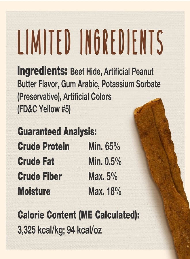 Cadet Premium Grade Beef Hide, Long-Lasting Rawhide Rolls, Single-Ingredient Dog Chews for Medium Breeds, Peanut Butter Flavor, 1 Pound - Image 3